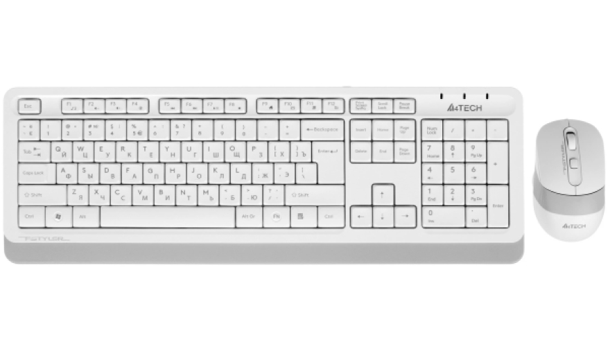 Проводная клавиатура + мышь A4Tech Fstyler F1010 Белый/Серый
