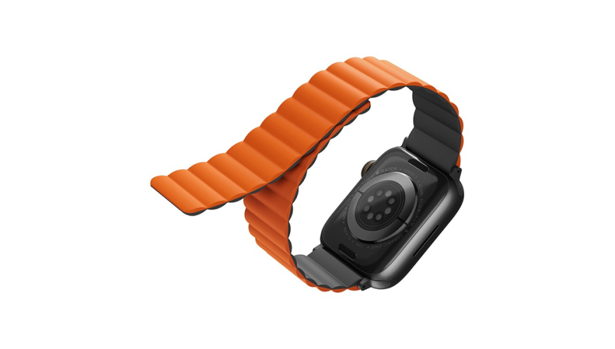Ремешок Uniq Revix Reversible Magnetic для Apple Watch 44/45/46/49mm Grey/Orange (Серый/Оранжевый)