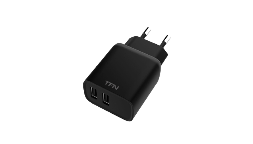 СЗУ TFN RAPID+ 2USB 12W Black (WCRPD12W2UBK)