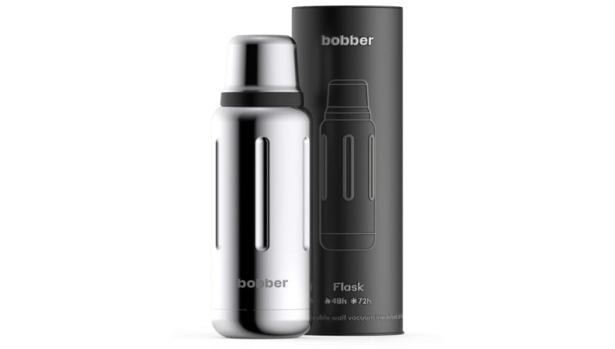 Классический термос Bobber Flask-1000 (1 л) Серебро