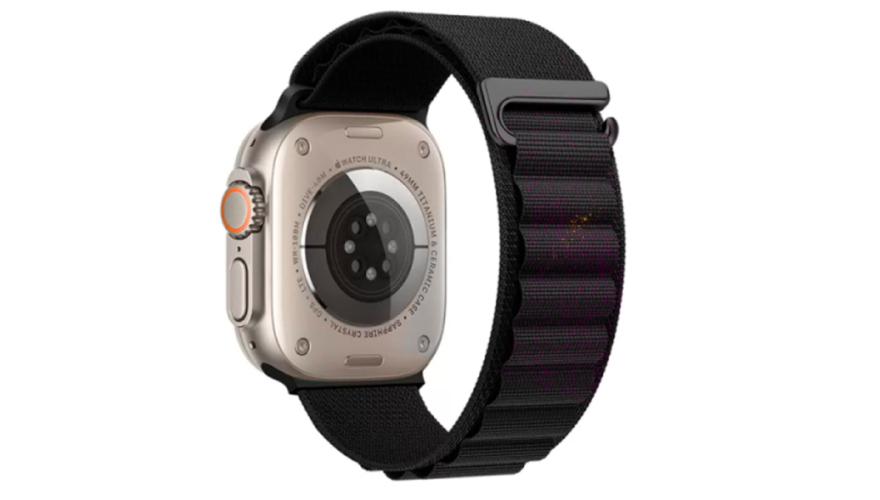 Ремешок Hoco для Apple Watch 42/44/45/49mm Climbing Series Alpine Loop Nylon Strap Starlight Black