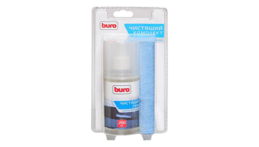 Набор Buro BU-Glcd чистящий гель+многоразовая салфетка для экрана, для ноутбука