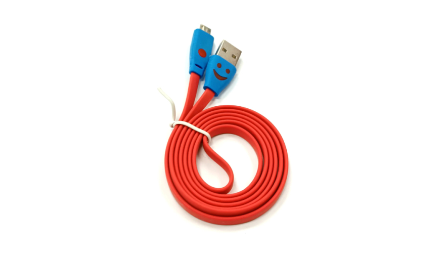 Кабель Sempai USB-USB Micro Светящийся Red 1m