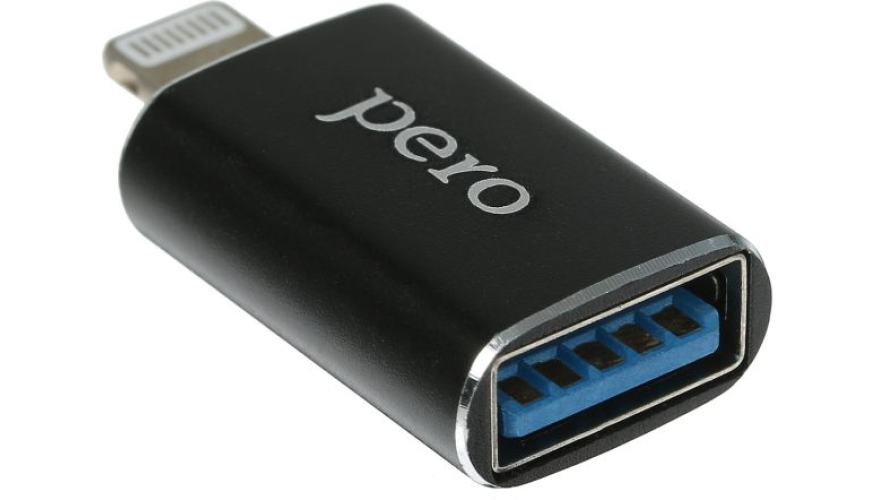 Переходник PERO AD02 Lightning - USB 3.0 Black