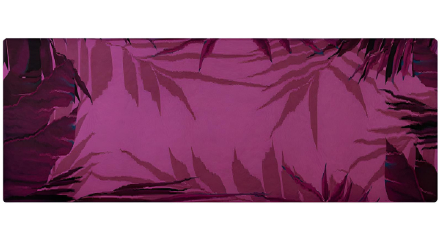 Коврик для мыши водонепроницаемый 30x90см Фиолетовая растительность