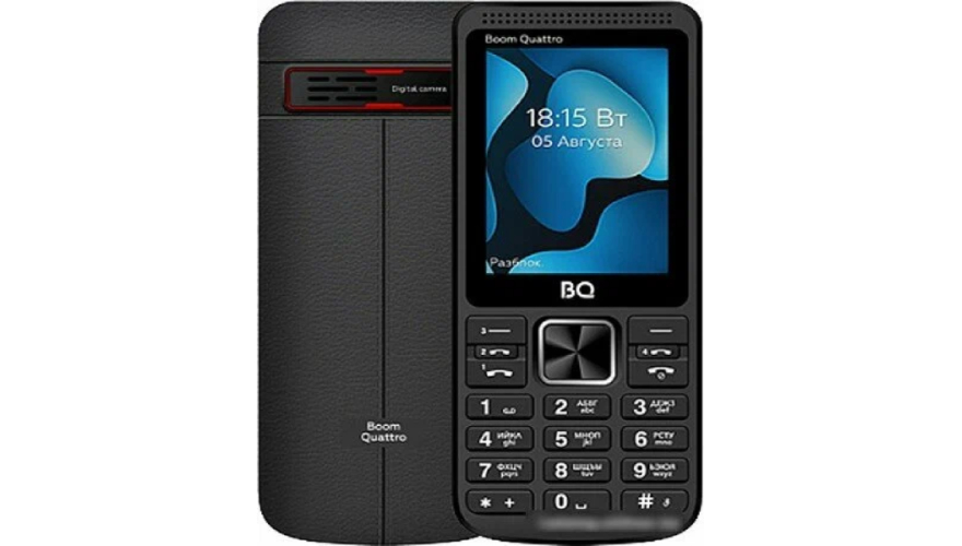Мобильный телефон BQ 2455 Boom Quattro 4 Sim Black (Черный)