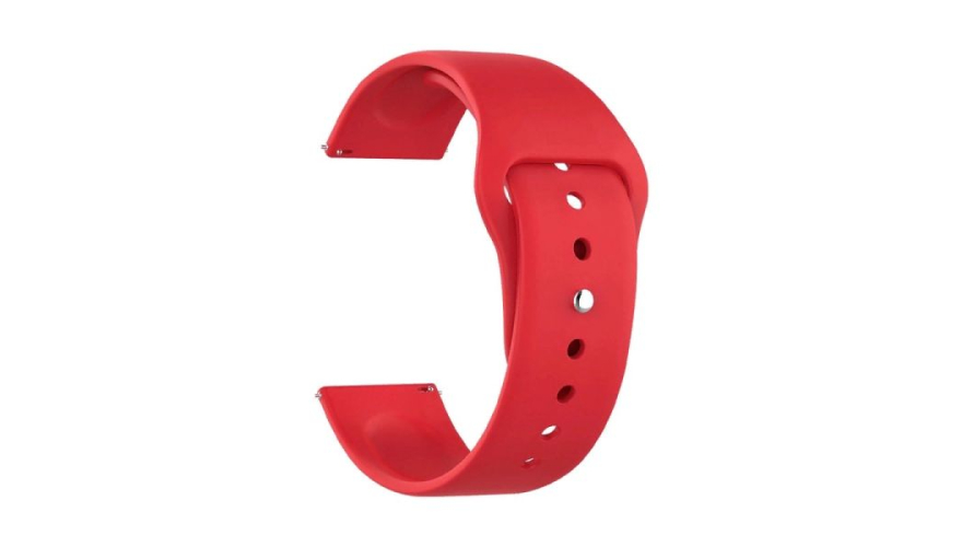 Ремешок Deppa Band Silicone универсальный, 22мм, силиконовый, красный (арт.47178)