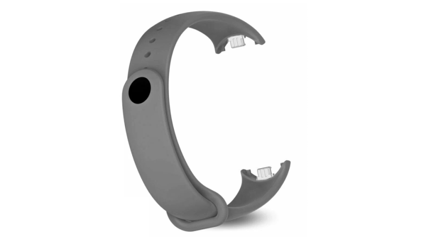 Сменный силиконовый ремешок для Xiaomi Mi Band 8/9/10 Серый