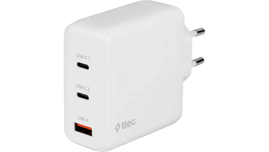 СЗУ TTEC SmartCharger Trio Pro 2USB-C/USB-A 120W White (Белый)