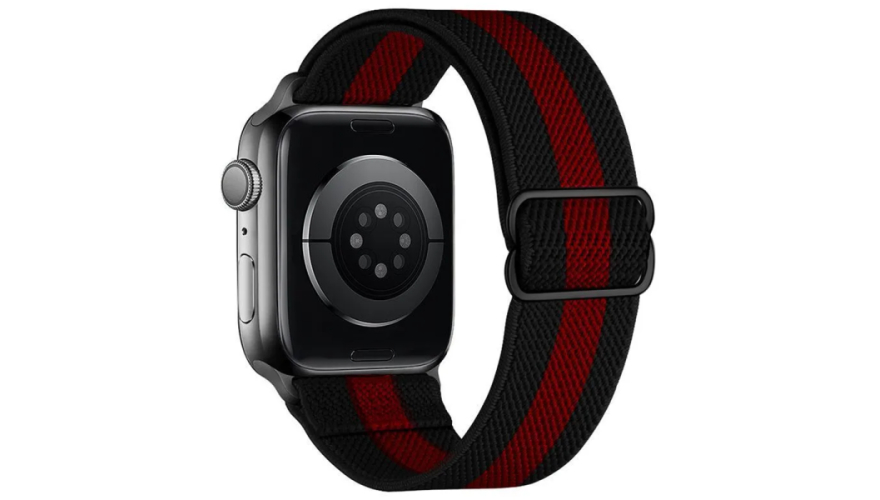 Ремешок Hoco для Apple Watch 38/40/41mm Fashion Series Elastic Nylon Black And Red