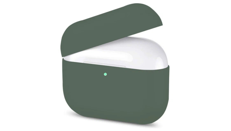 Силиконовый чехол для Apple AirPods Pro ультра-тонкий Midnicht Green