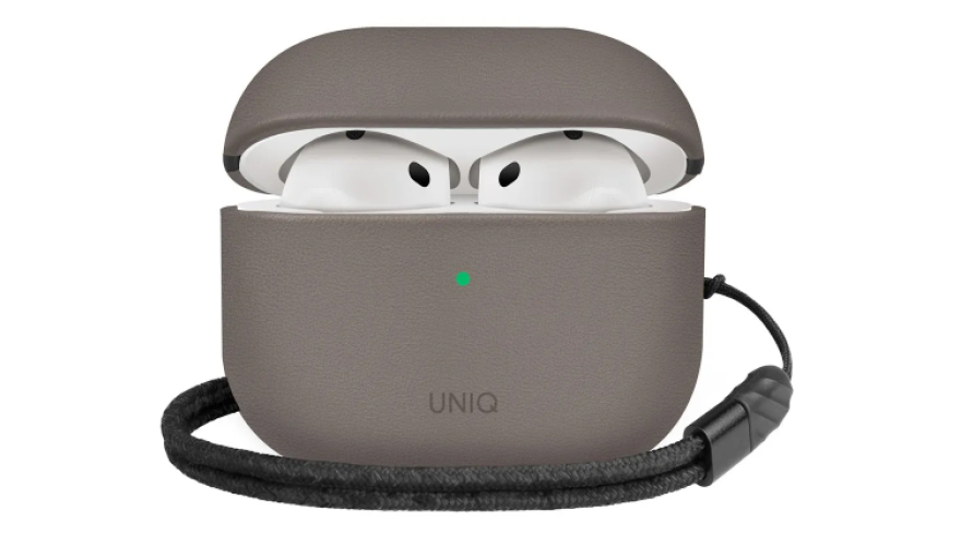 Чехол Uniq Lyden Leatherette для Apple AirPods 4 Grey