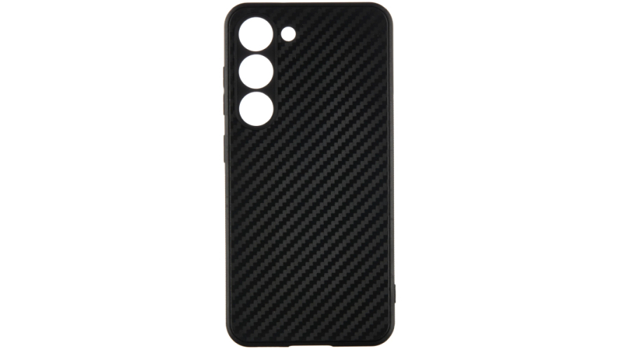 Чехол-накладка силикон под карбон для Samsung Galaxy S26 Черный