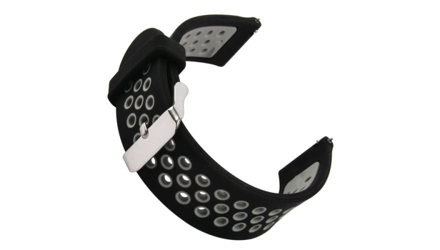 Ремешок Red Line универсальный силиконовый 20mm Черный/Серый