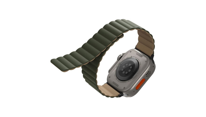 Ремешок Uniq Revix Reversible Magnetic для Apple Watch 44/45/46/49mm Green/Tan (Зеленый/Бежевый)