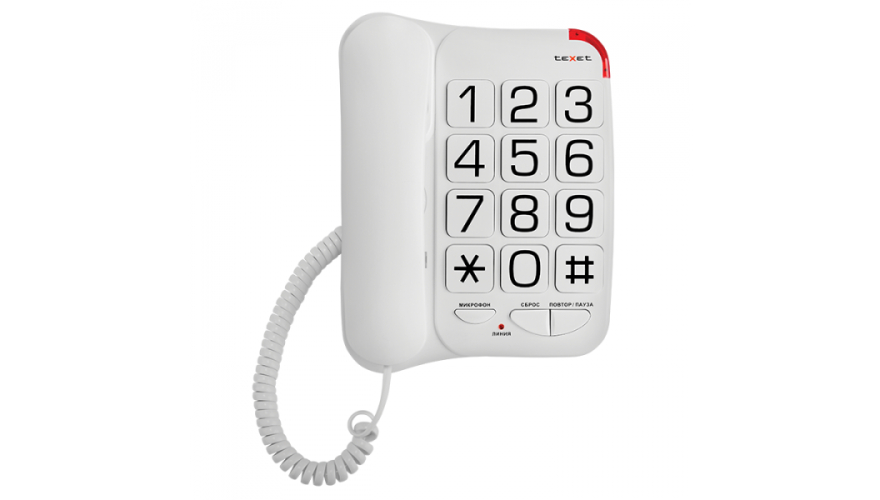 Проводной телефон Texet TX-201 White (белый)