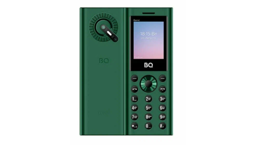 Мобильный телефон BQ 1858 Barrel Green Black (Зеленый-Черный)