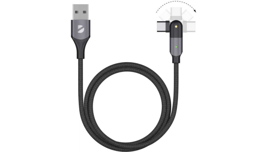 Кабель Deppa USB - Type-C 3A 1.2m Black (арт.72325)