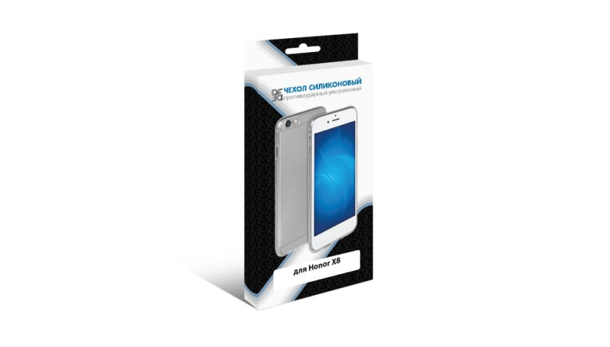 Чехол-накладка силикон DF для Honor X8 Blue