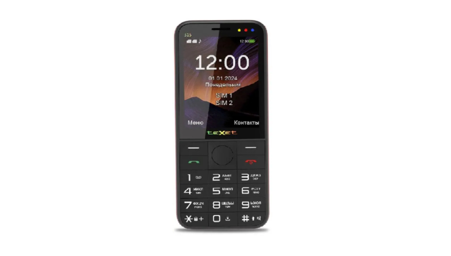 Мобильный телефон Texet TM-315 Dual Sim Black-Red (Черный-Красный)