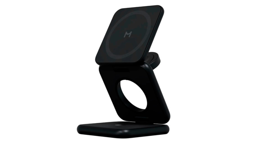 Беспроводная зарядная станция 3 в 1 Magssory Fold Pro Black (Черный)