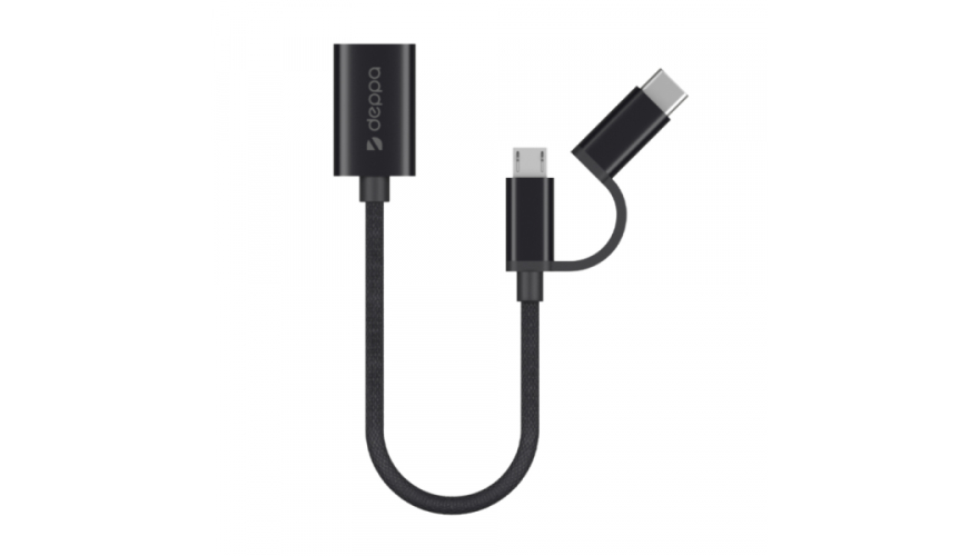 Переходник Deppa Micro USB - USB Type-C (72319) Black