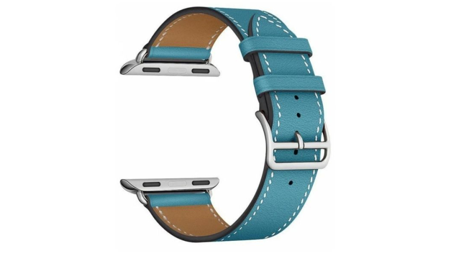 Ремешок из экокожи для Apple Watch 42/44/45/49mm (Синий)
