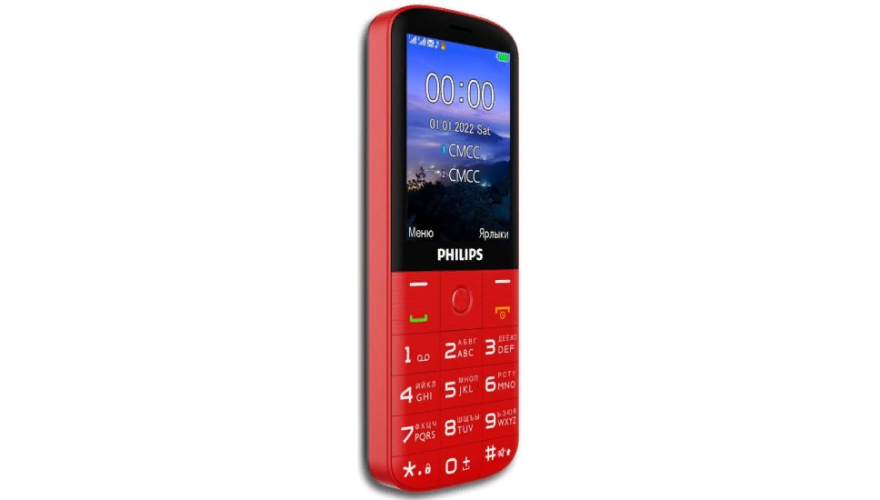 Телефон Philips Xenium E227 Dual Sim Red (Красный)