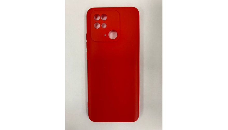 Чехол-накладка силикон DF для Xiaomi Redmi 10C Red