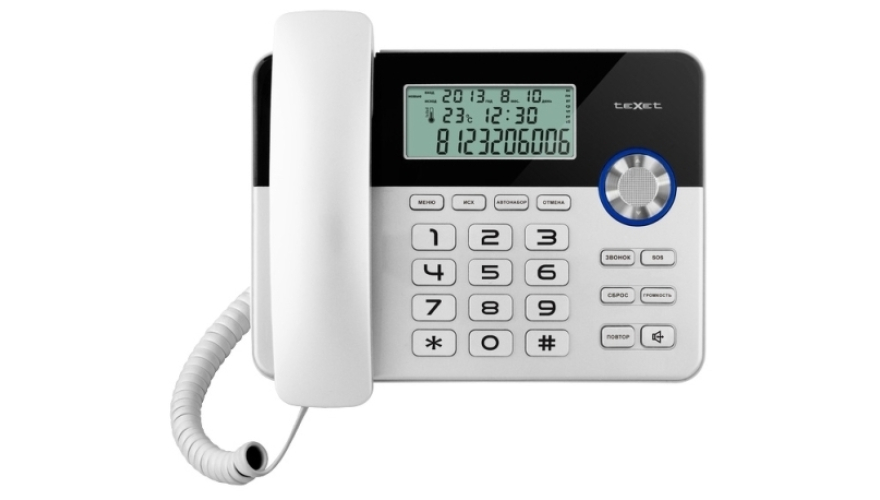 Проводной телефон Texet TX-259 Black-Silver (черный-серебристый)