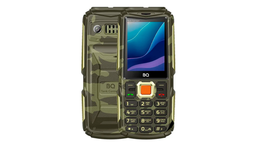 Мобильный телефон BQ 2430L Tank Connect Camouflage Gold (Камуфляж-Золотой)