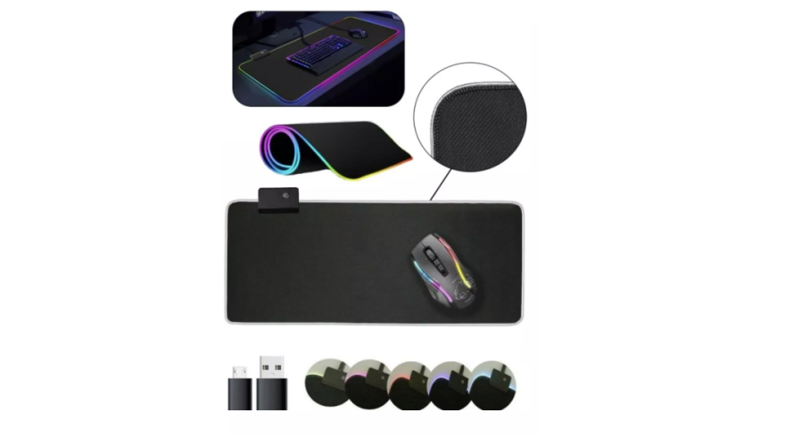 Коврик для мыши с подсветкой RS-07 Черный