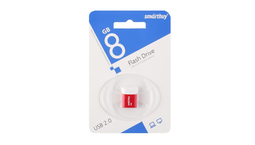 USB Flash Drive Smartbuy Lara USB 2.0/3.0 8GB Красный (SB8GBLara-R)