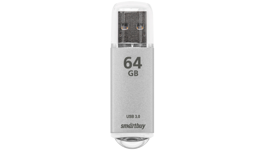 USB Флеш-накопитель Smartbuy V-Cut USB 2.0 64GB Серебро (SB64GBVC-S)