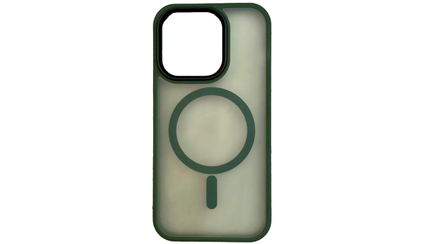 Чехол-накладка силикон MagSafe для iPhone 16 Pro Матовый зеленый