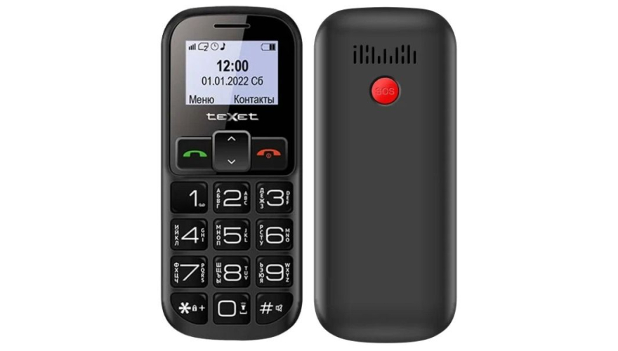 Мобильный телефон Texet TM-B322 Dual Sim Black-Red (Черный-Красный)