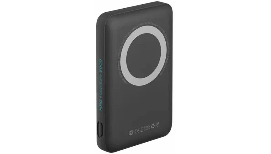 Внешний аккумулятор Deppa NRG MagSafe 2A Qi 5W 5000mAh черный (33569)