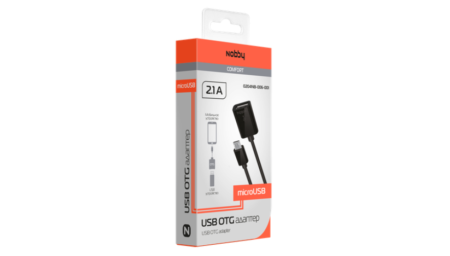 Кабель OTG Nobby Comfort 006-001 USB - Micro USB Black