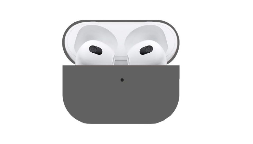 Силиконовый чехол для Apple AirPods 4 с карабином Grey