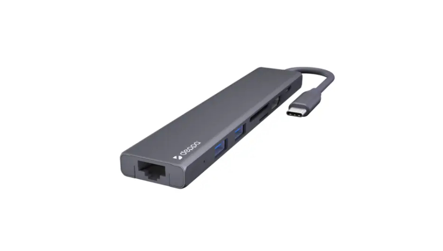 USB-C Разветвитель Deppa 7в1 (73127) Темно-Серый