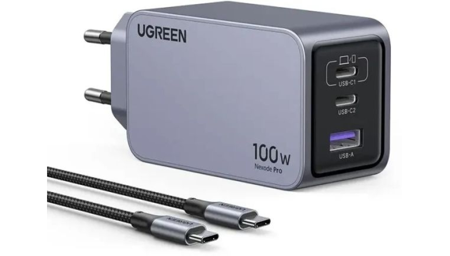 СЗУ UGREEN X757 Nexode Pro 100W + кабель Type-C (25874) Серый