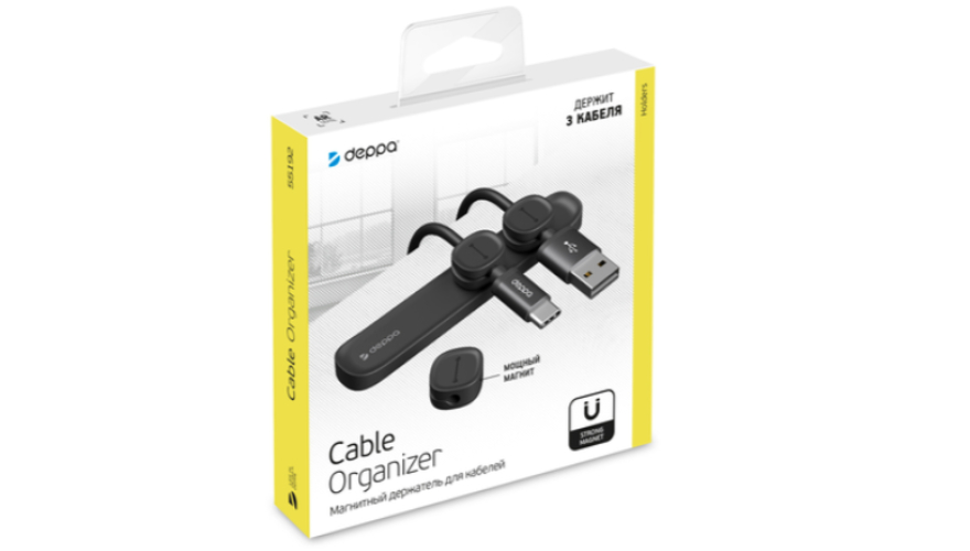 Магнитный держатель Deppa Mage Cable для кабелей (55192)