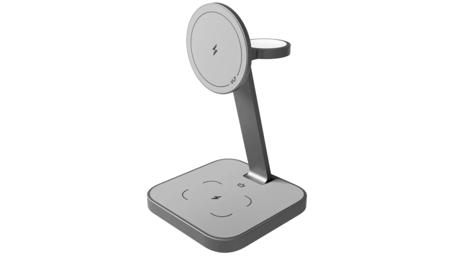 Беспроводная зарядная станция VLP Unity Power MagSafe QI2 3in1 для iPhone/AirPods/Watch Space Grey