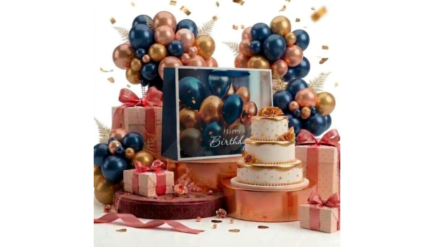 Подарочный пакет Happy Birthday 40x31x11.5 см 1шт