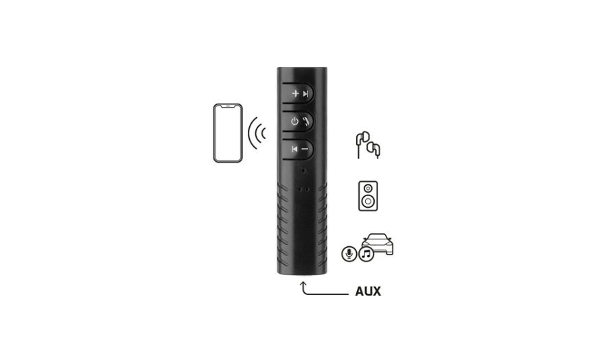 Bluetooth ресивер Deppa AUX - BT 5.0 Черный (арт. 44171)
