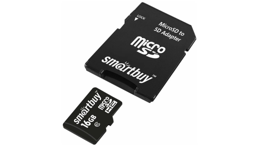 Карта памяти Micro SD Smartbuy 16GB Class10 30MB/s (SB16GBSDCL10-01LE) + SD adapter