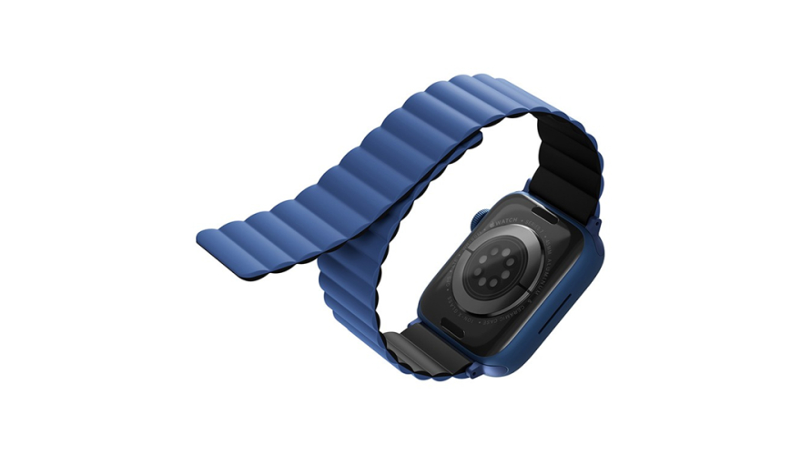 Ремешок Uniq Revix Reversible Magnetic для Apple Watch 44/45/46/49mm Blue/Black (Синий/Черный)