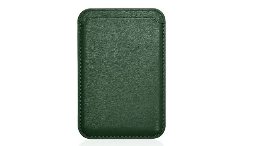Чехол картхолдер Leather Wallet with MagSafe для iPhone Зеленый