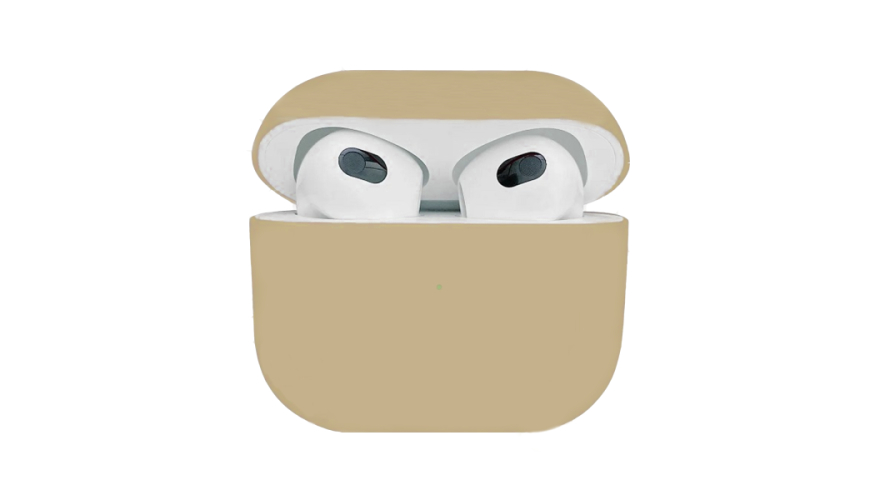 Силиконовый чехол для Apple AirPods 4 с карабином Brown