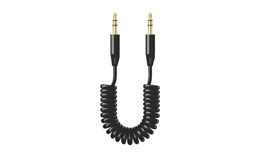 AUX кабель Deppa витой 1.2м. Black (арт.72155)